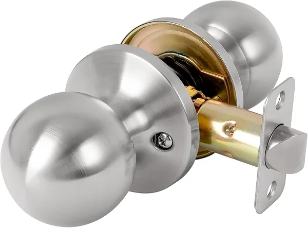 RAFECIEE Passage Door Knob - Closet Door Knobs, Keyless Doorknob Interior Door Knob Without Lock for Hallway, Satin Nickel