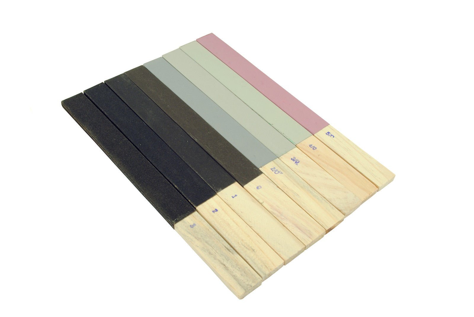 Proops Gold/Silver Set X 8 Jewellers Emery Sticks Stick Board Boards 5/0 4/0 3/0 2/0 1/0 1 2 3 (J2006). Free Uk Postage