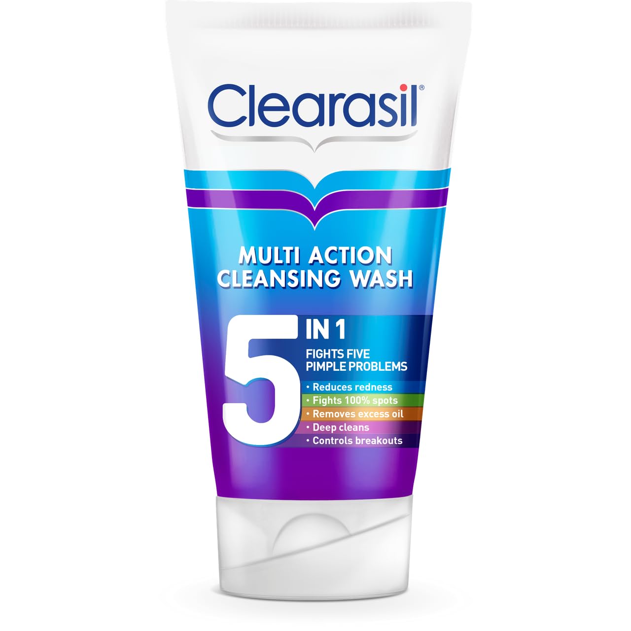 Clearasil Multi-Action 5 in 1 Cleansing Wash, Targets 5 Skin Concerns