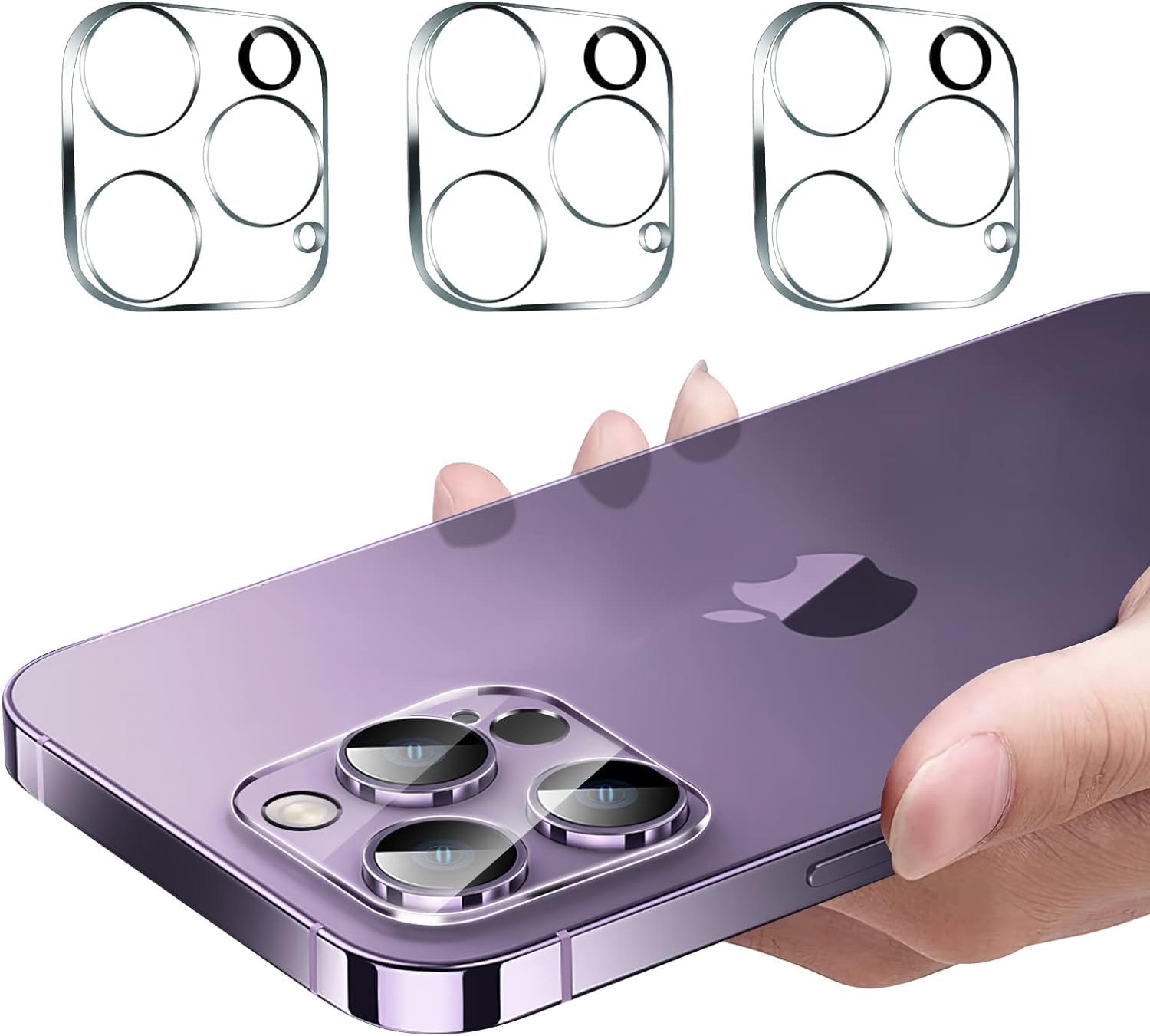 Loklix Premium iPhone 14 Pro/iPhone 14 Pro Max Camera Lens Protector - Ultra Clear Tempered Glass Shield Pack of 3 Transparent (B0CWDWBT9Y) Amazon Price History, Amazon Price Tracker