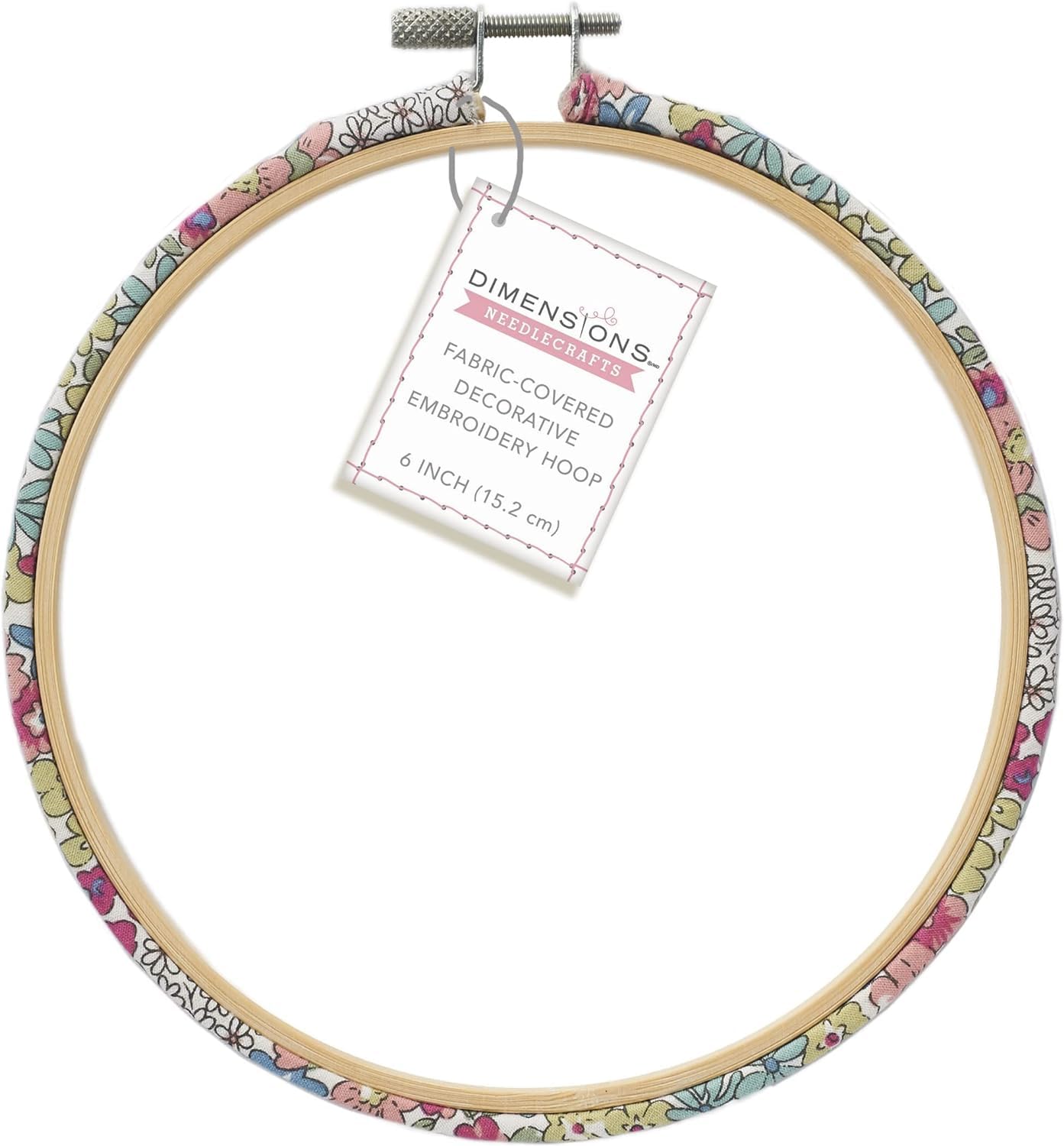Dimensions Multicolor 6" Bamboo Embroidery Hoop And Fabric For Needlepoint And Cross Stitch,