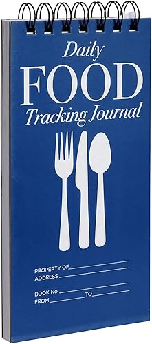 Miniatura 5 de Paquete de 12 diarios de alimentos para pérdida de peso a granel, diario de 4 x 8 pulgadas con secciones de desayuno, almuerzo, cena, agua, calorías