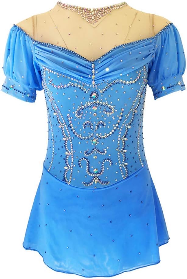 Women's Girls' Figure Skating Competition Dress Rhythmic Gymnastics Leotard Wear Artistic Ice Performance Costume