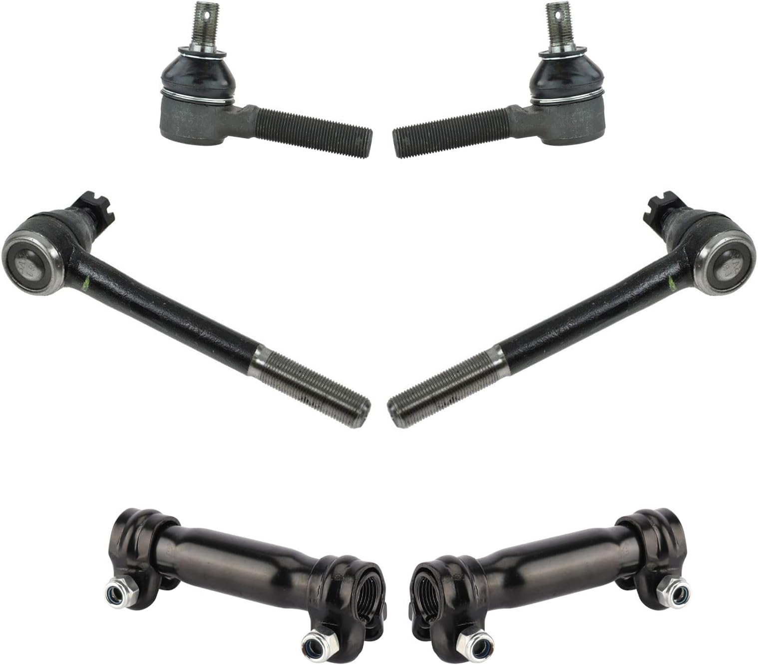 TRQ Front Inner and Outer Tie Rod Set Compatible with 1979-1995 Toyota Pickup