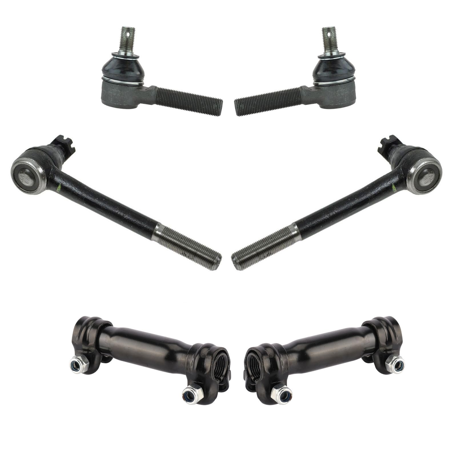 TRQ Front Inner and Outer Tie Rod Set Compatible with 1979-1995 Toyota Pickup