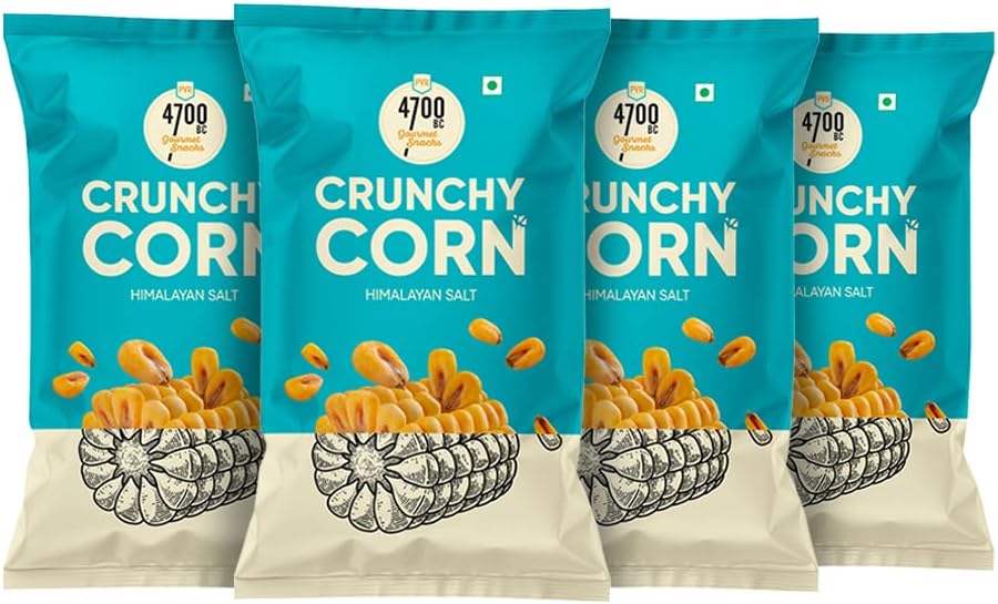 4700BC Salted Crunchy Corn, Himalayan Salt, 180gm (Pack of 4 X 45g) (weight may vary)