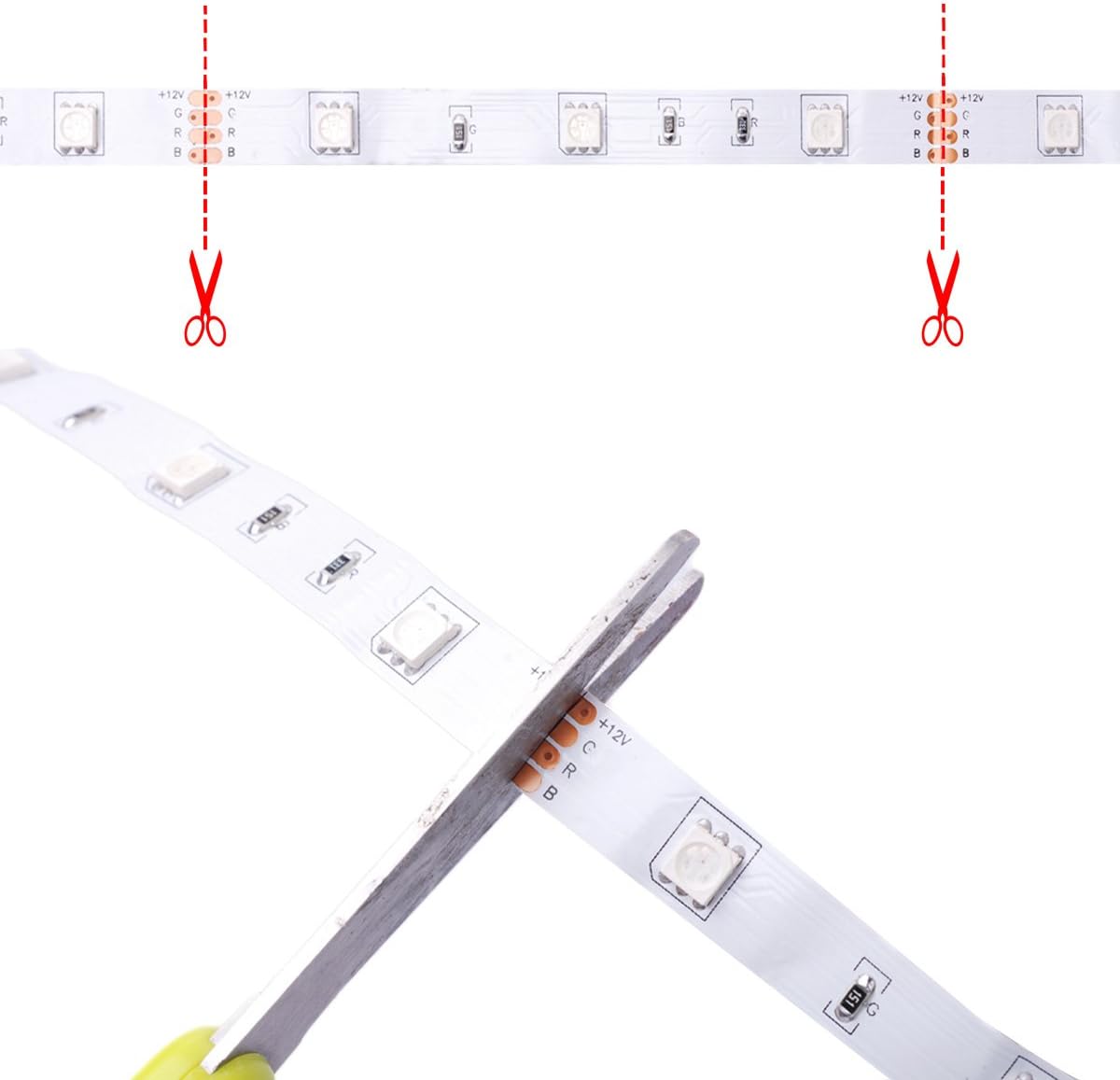 RV Awning Camper Boat recreational vehicle RGB LED Lights 14' feet of LED Strips with 44 key IR remote control