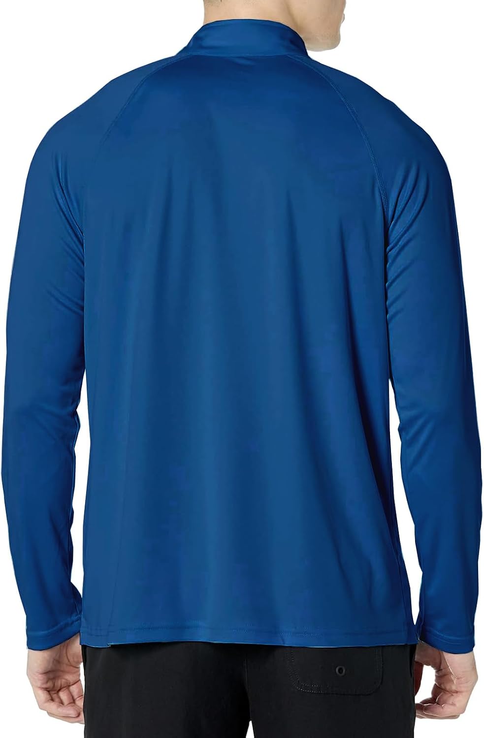Men's UPF 50+ Rash Guard 1/4 Zip Stand Collar Swim Shirt Long Sleeve