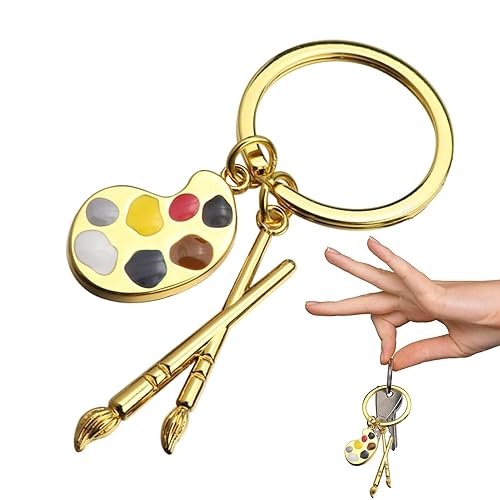 Paint Palette Keychain - Artist Painter's Jewelry Keyring | Student