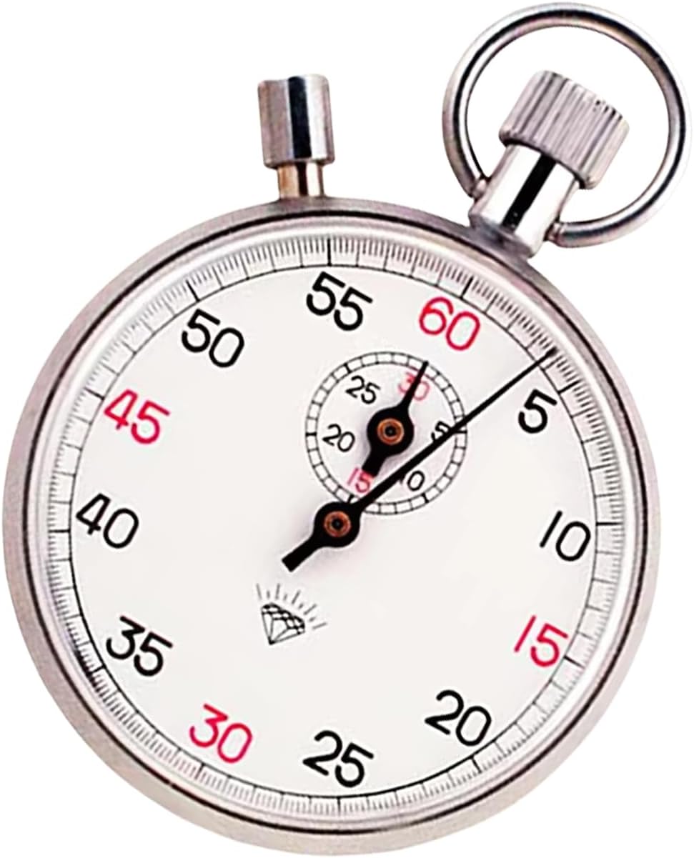 Handheld Mechanical Stopwatch for Track Races Featuring 30/60 Second Dials and Pause Function Mechanical Running Timers
