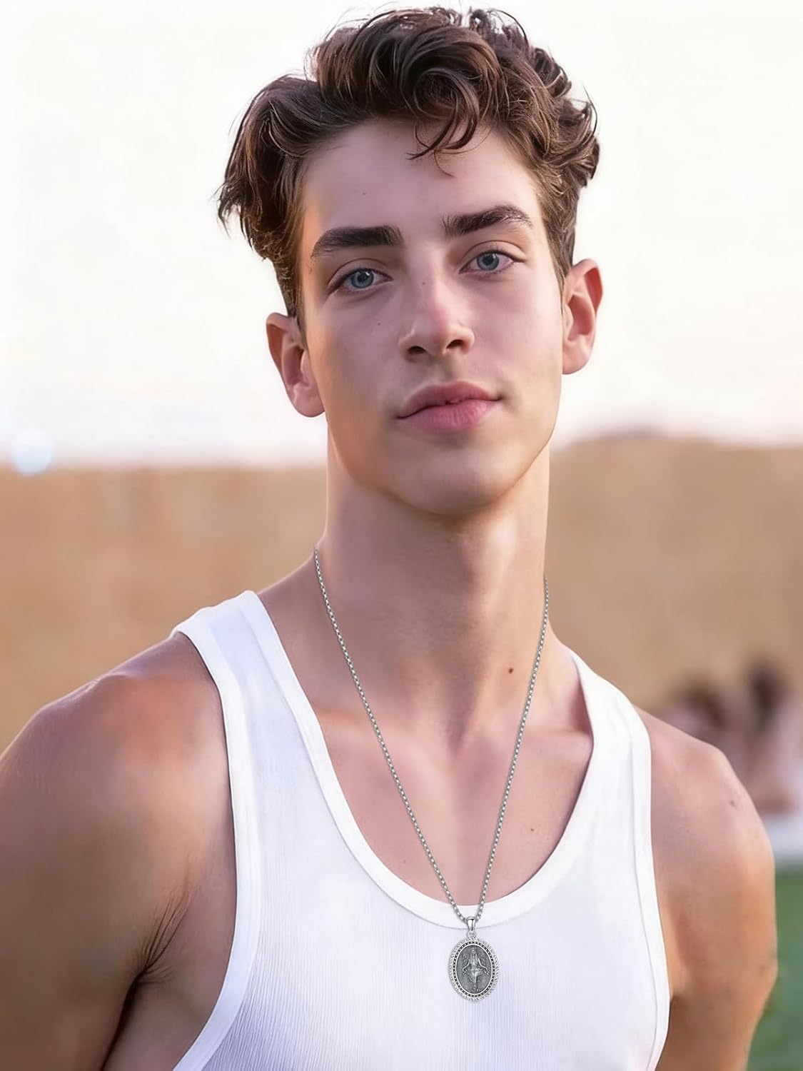 Viking Necklace Triple Horn of Odin/Wolf/Thor Hammer Necklace Viking Pendant Norse Jewelry Gifts for Man - Image 6