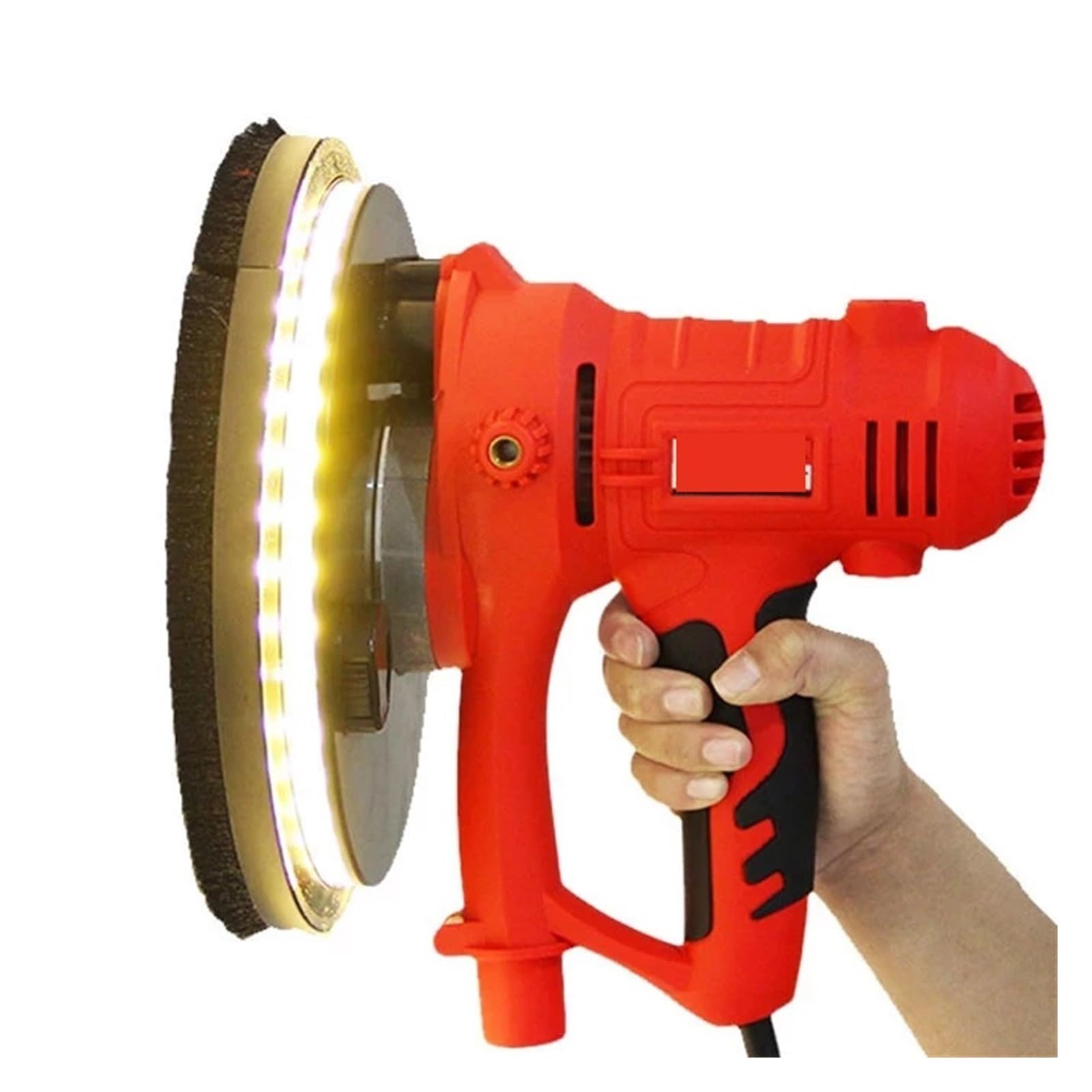 Aubest One Color Wall Sander, Dustless Electric Drywall Sander Wall Putty Polisher Hand Grinder Led Double Light Grinding Machine Grinder For Home Decoration