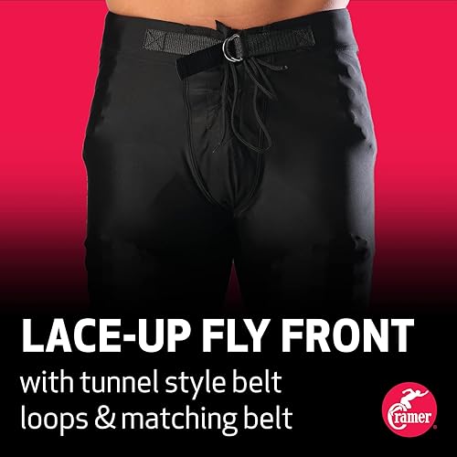 Miniatura 2 de Cramer Pantalones de juego de fútbol, 7 almohadillas con cadera, coxis, muslos y rodilleras, equipo de fútbol juvenil