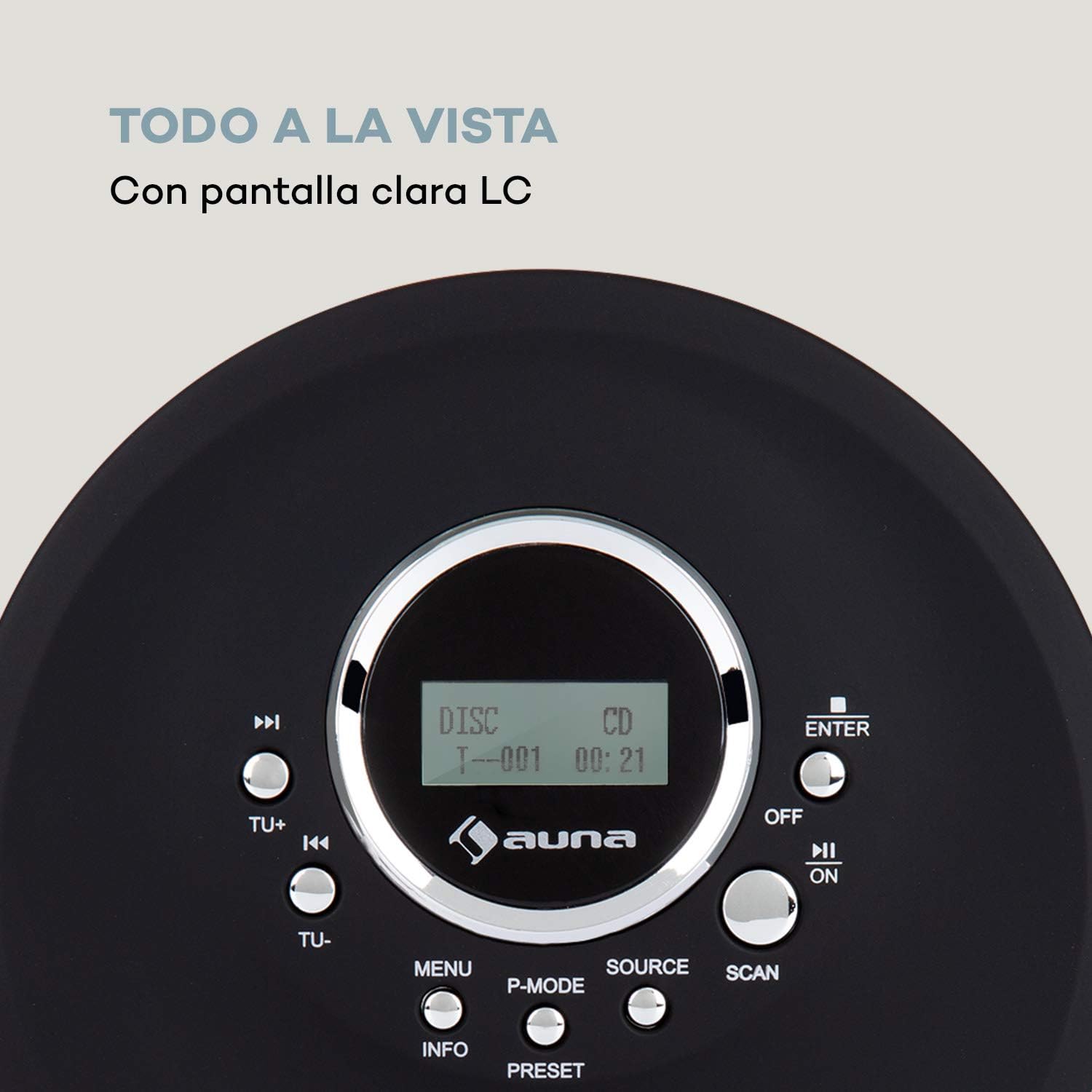 Close-up of AUNA CDC 200 LC display