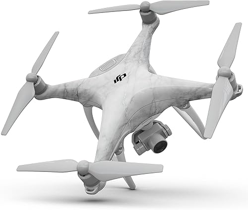 Miniatura 2 de DesignSkinz - Compatible con drones DJI Phantom 4 - Vinilo protector resistente a los arañazos - Mármol blanco rayado