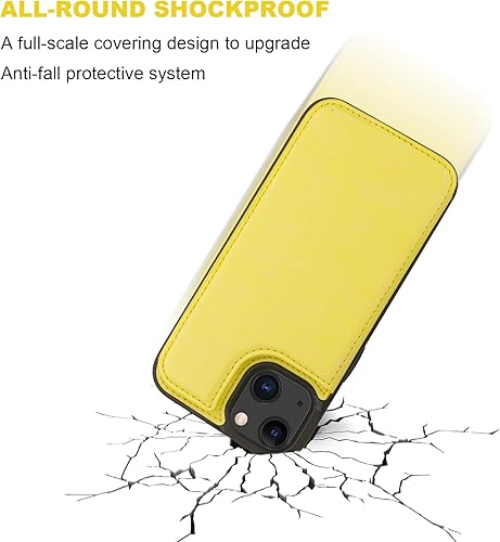 Miniatura 6 de Onetop Funda tipo cartera compatible con iPhone 13 con soporte para tarjetas, funda de piel sintética con ranuras para tarjetas, doble cierre