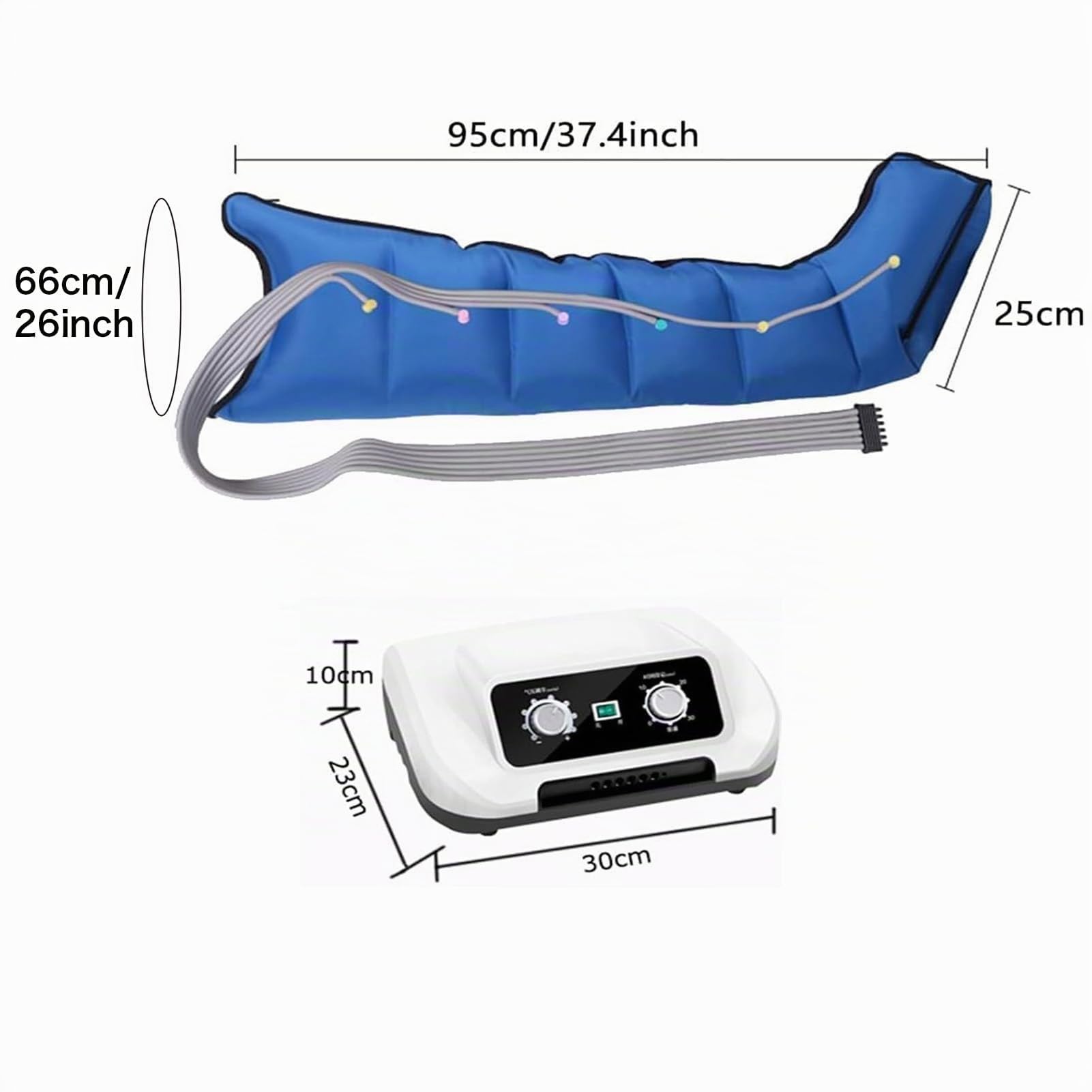 Lymphdrainage Gerät Beine Bei Lipödem, Venen Massagegerät Mit Timer-Funktion, Beinmassagegerät Mit 6 Luftkammern Einstellbarer Druck, Ideal Bei Lipödem, Wassereinlagerungen Und Schwellungen