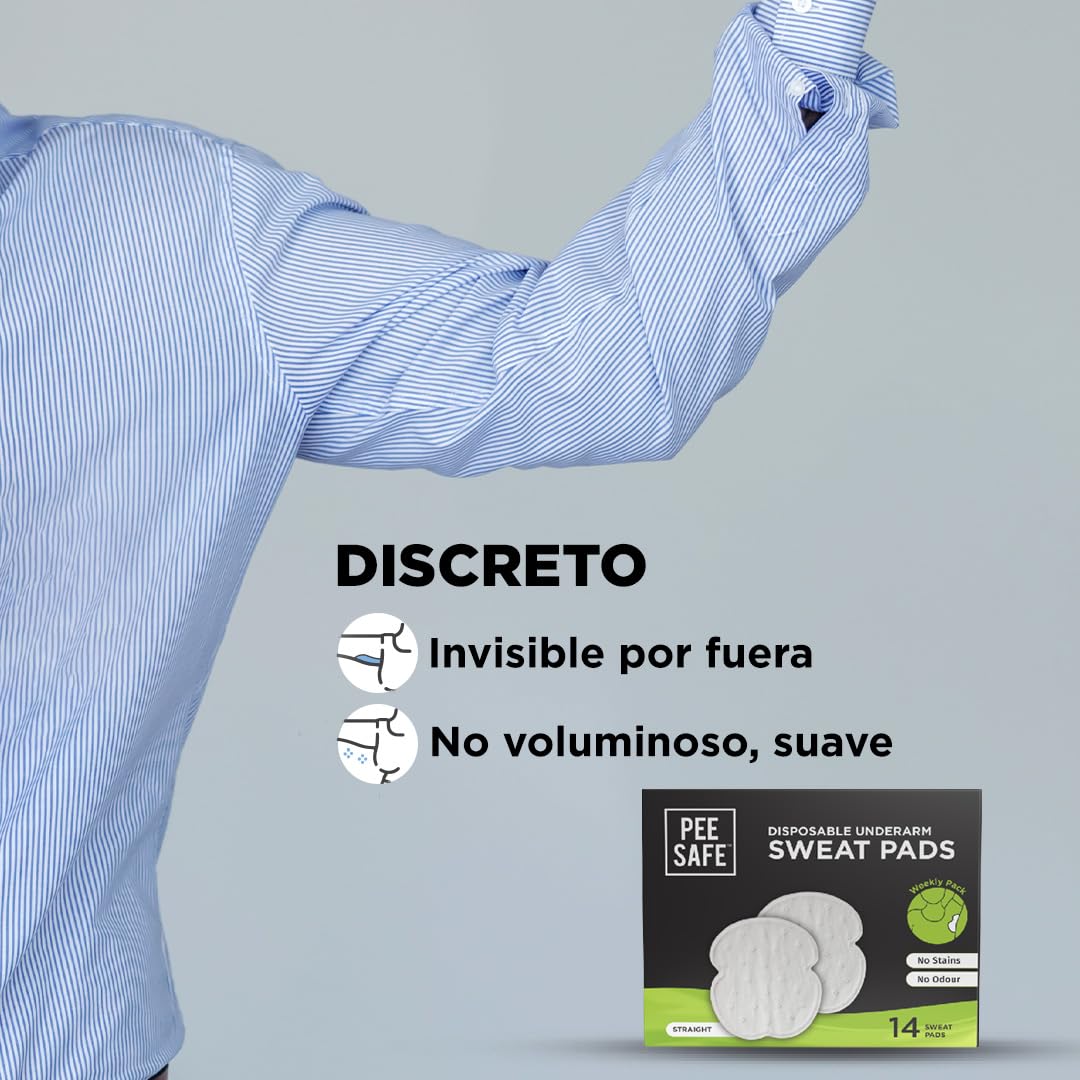 PEESAFE Almohadillas Antitranspirantes Axilas (14 piezas) | Absorben sudor y olores | Para mujeres y hombres