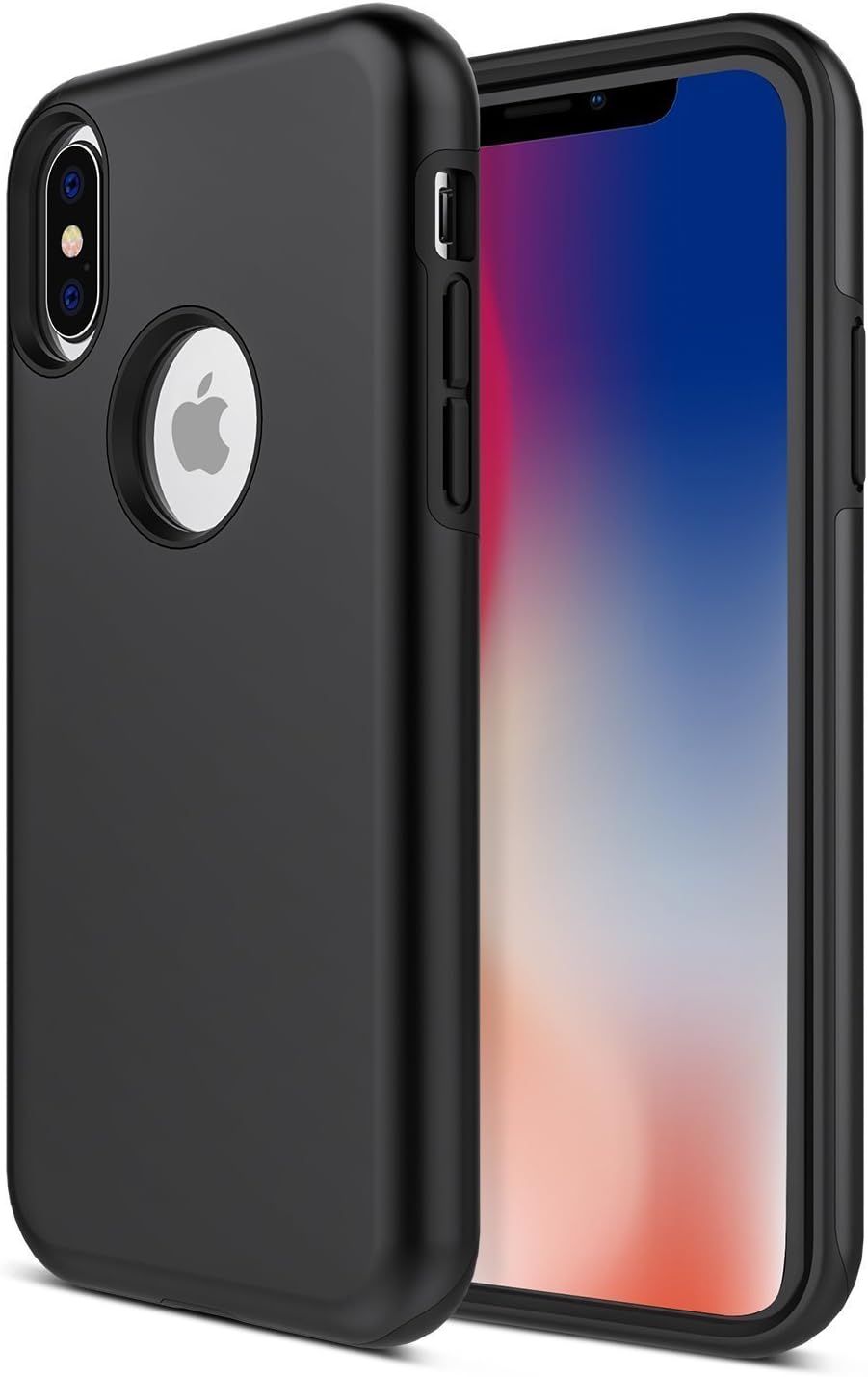 iPhone X Case iPhone 10 Case, Gentre Shock Absorption Soft TPU Bumper Cover Durable Flexible Anti-Scratch full Protective for iPhone X – Black