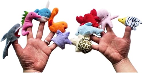 Lindo bebé niños felpa animales marinos dedo marionetas suave océano juguete educativo 10PCS