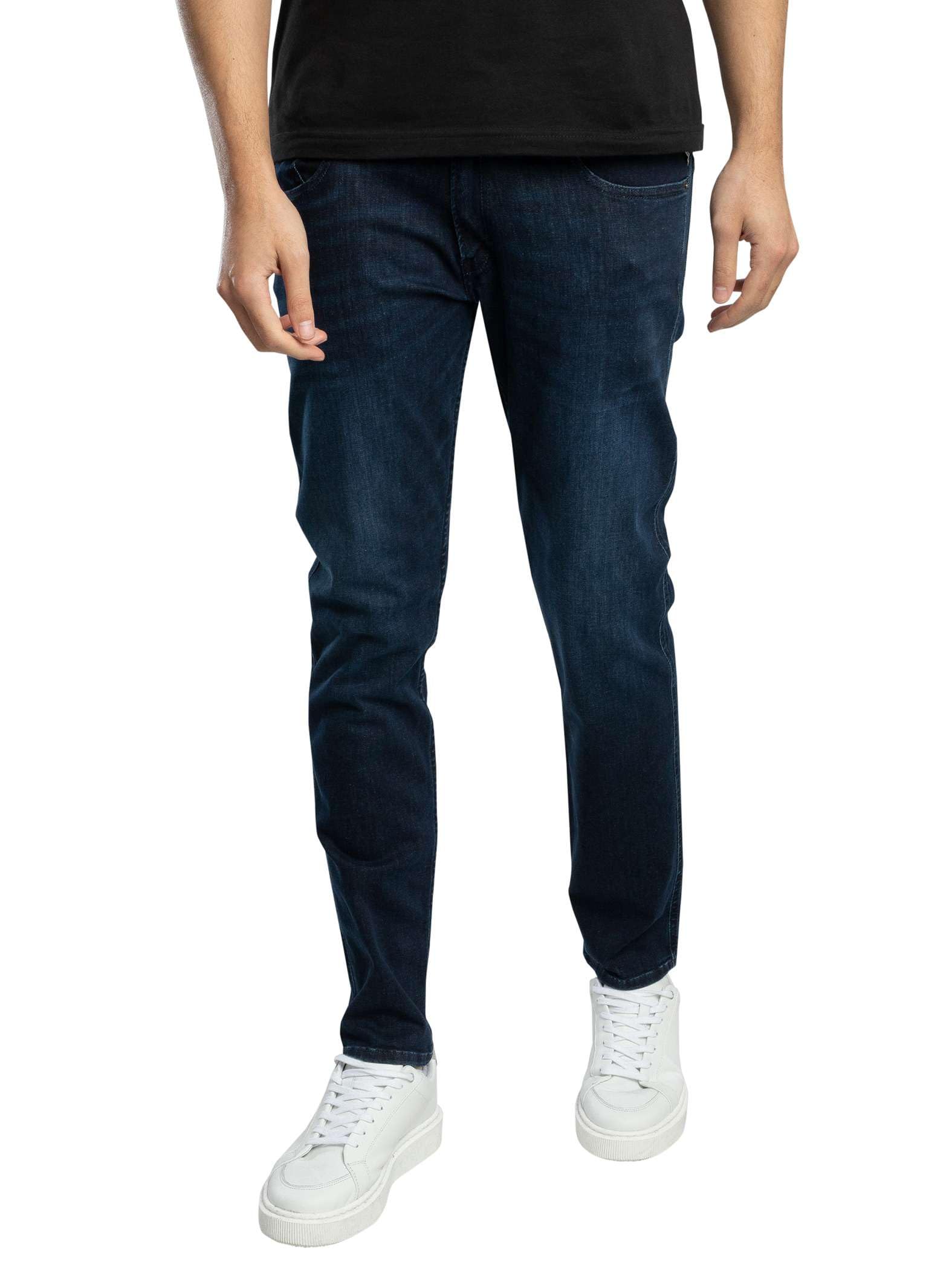 Replay men's jeans with power stretch, blue (Dark Blue 007), 36W / 30L