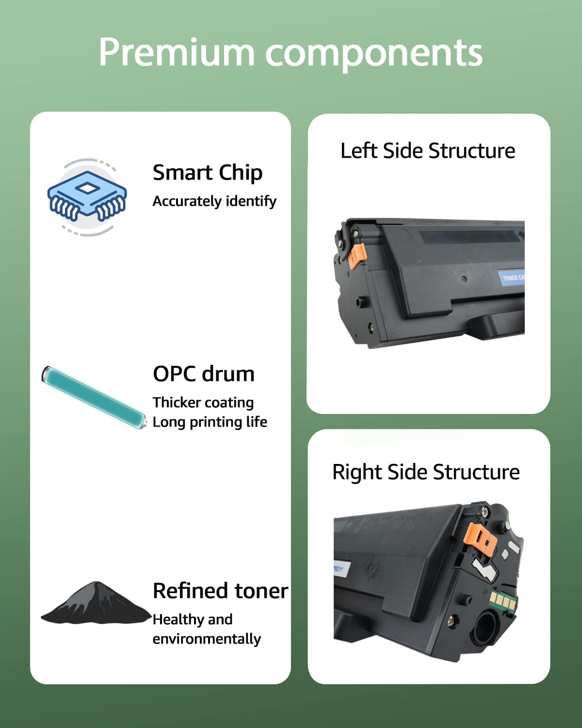greencycle PB-211 Replacement Compatible for Pantum PB211 PB-211E PB211EV Black Toner Cartridge use for P2500W P2200 M6500NW M6550NW M6600NW P2502W M6552NW M6602NW Printer Ink Cartridge (1PCS)