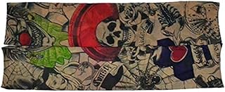 Outdoor bicycle riding simulation tattooed arm sleeve