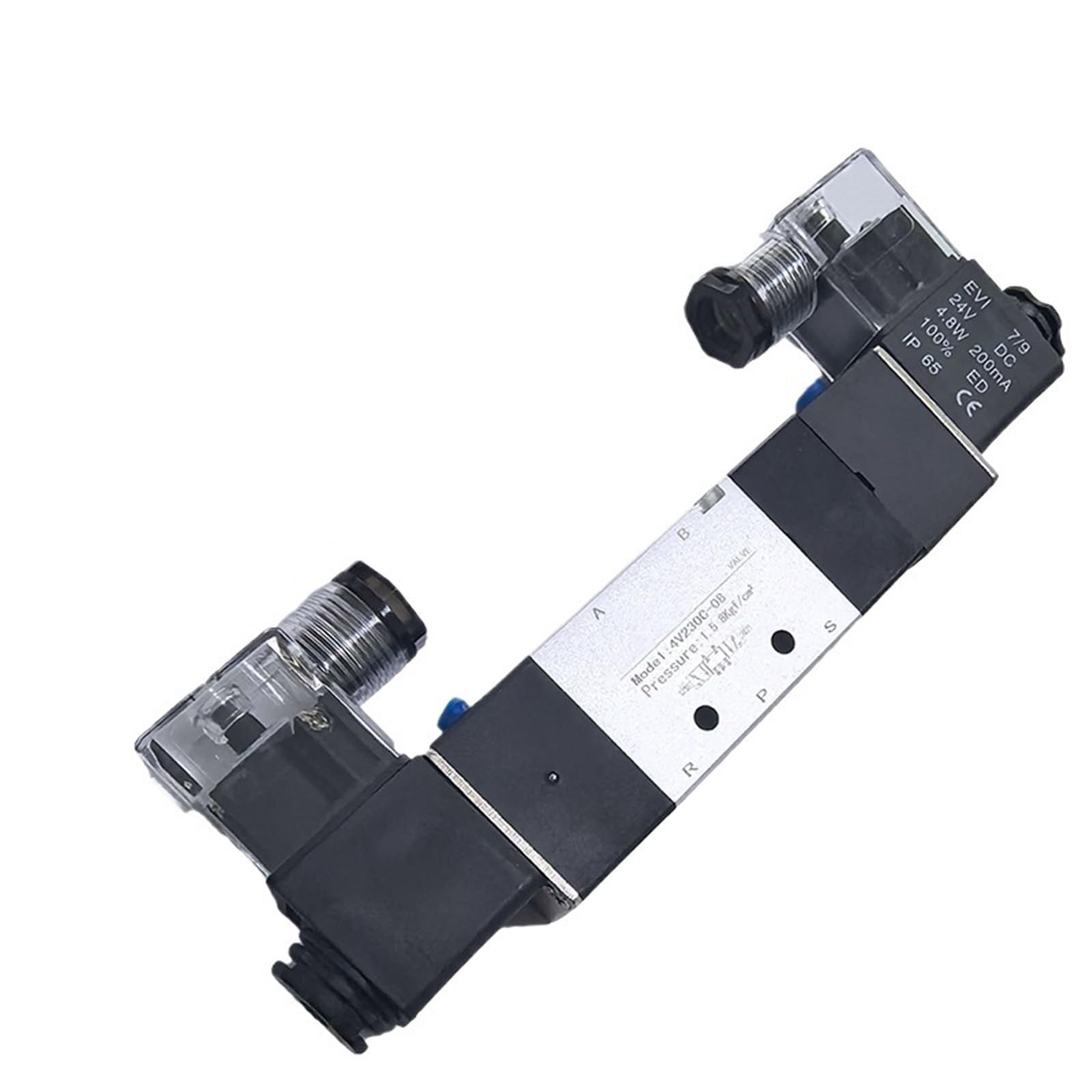 Vmvud 4V230p-08 4V Series Pneumatic Valve 5/2 5/3 Air Electromagnetic Ac220v Dc24v Dc12v Solenoid Valves Controller 4V210-08 4V220-08 4V330c-10