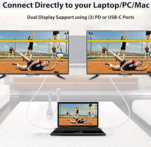 Miniatura 3 de Cable HDMI USB-CPD 4K compatible con Nothing Ear 1 con cable completo de 2160 p30 Hz, 6 pies6.6ft blanco, compatible con Thunderbolt 3