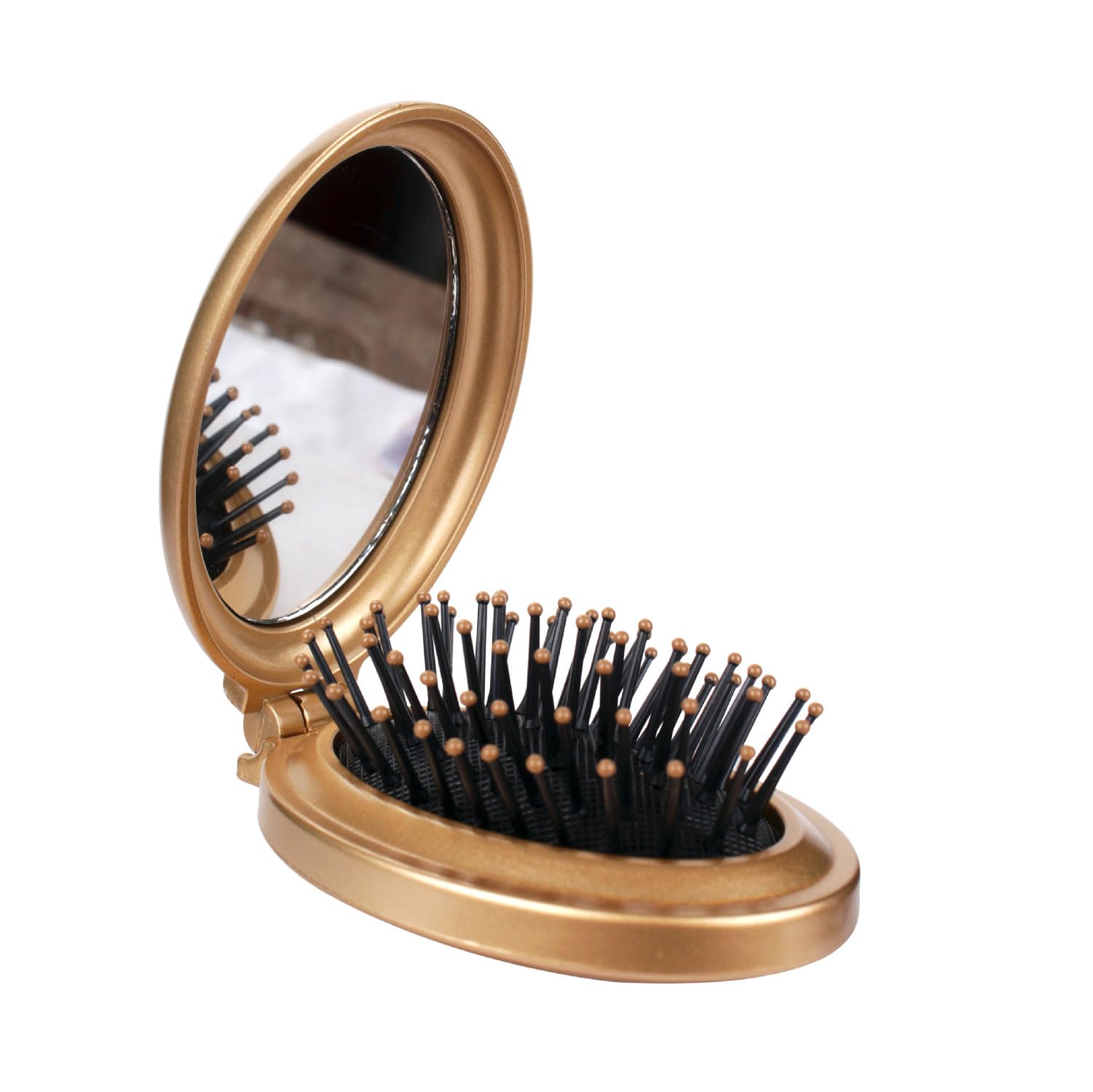 Vega Compact Hair Brush (India's No.1* Hair Brush Brand) with Foldable Mirror (R3-FM)-image-8