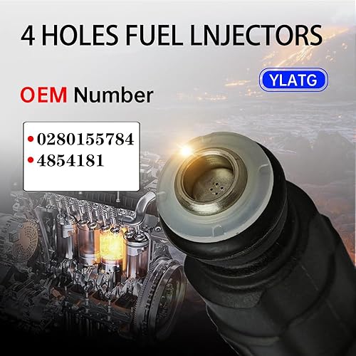 Miniatura 5 de Inyectores de combustible para Jeep Cherokee 1999-2004 Grand Cherokee Wrangler 4.0L para Dodge Ram 1500 2500 3500 5.2L 4854181, 280155784, 4667938