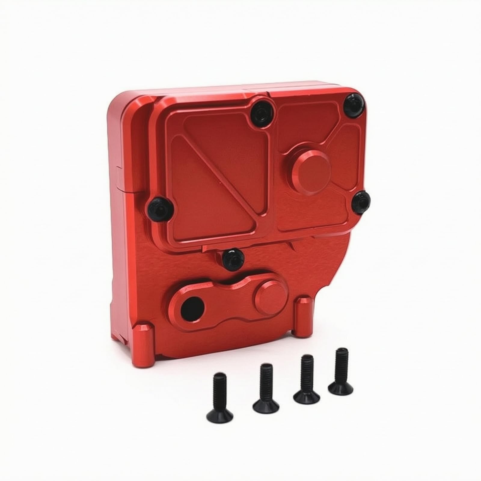 Colcolo Alloggiamento Cambio RC Auto Ingranaggi Cassa Cambio Trasmissione Alluminio 6061 Finitura Taglio CNC Adatta a Aggiornamenti Veicolo in Autoriparazioni Fai da Te, Rosso