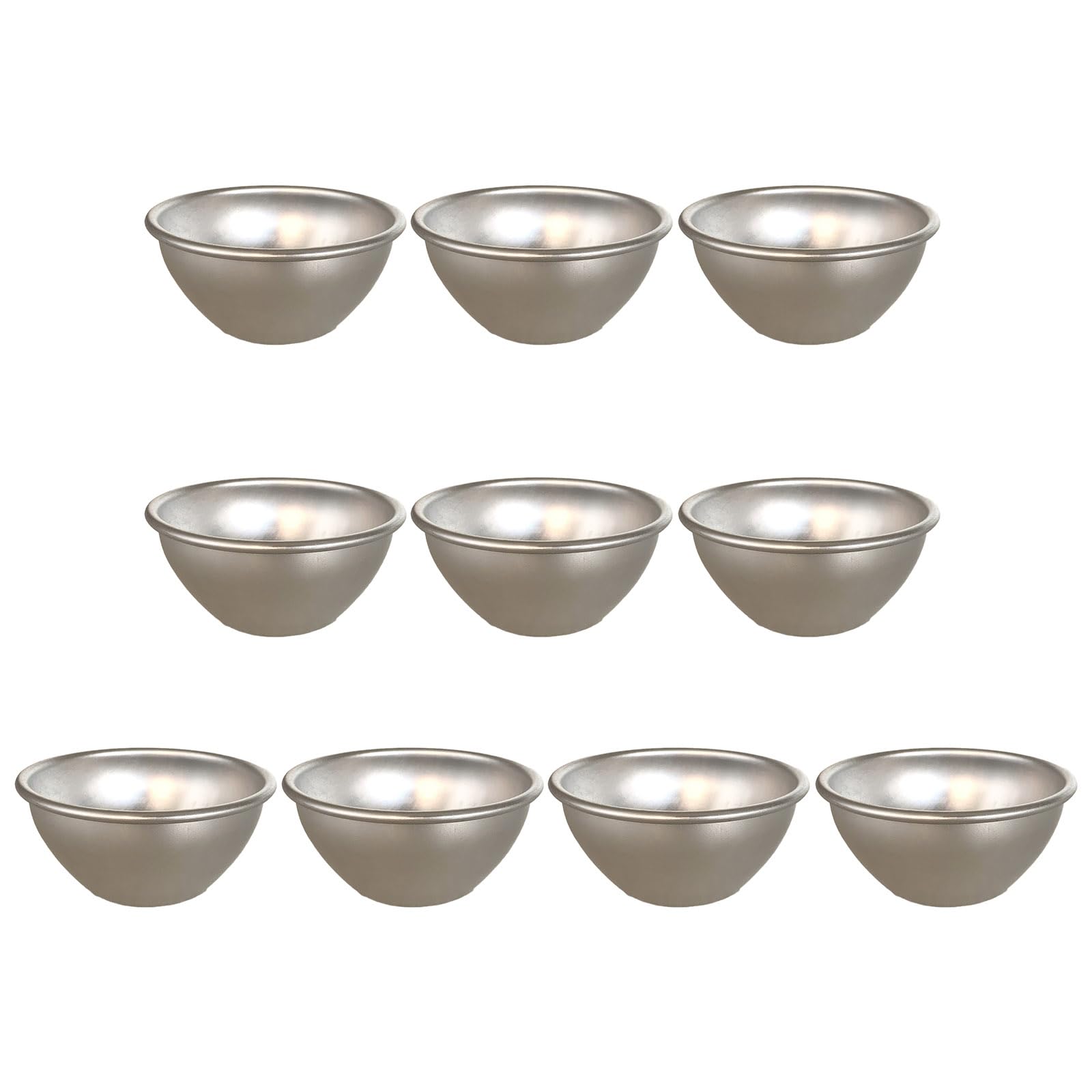 Cnrfeoap B07 Set Of 10 Small Cake Aluminum Molds Nonstick Cupcakes Bakings Cups Metal And Darioles Moulds Western Cake Cup