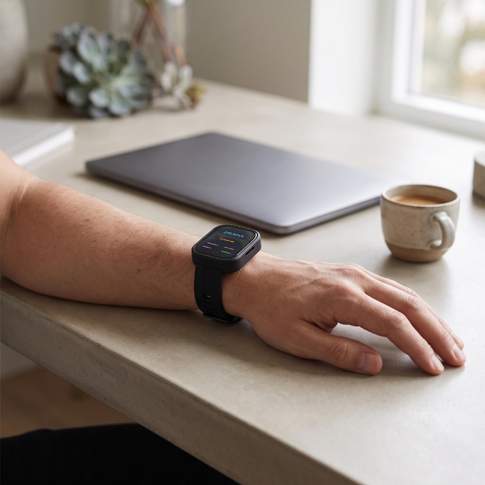 Luocute Orologio con connettività WiFi 2,4 GHz, Dispositivo Indossabile per Monitoraggio Digitale, for Uso Quotidiano e Tecnologia Personale