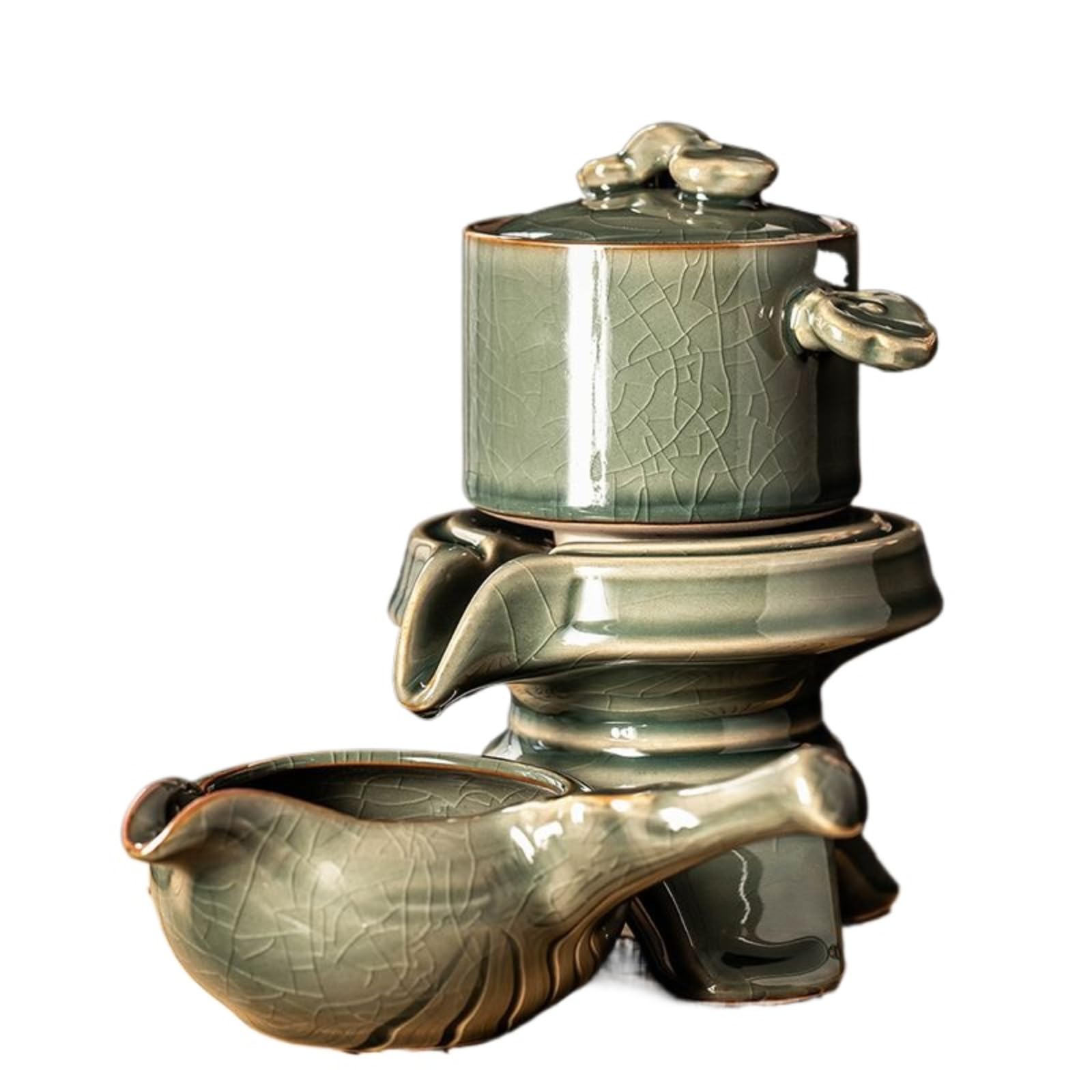 Zaparzacz do herbaty ceramiczny półautomatyczny, 180 ml 175.8 g, domowy zestaw do herbaty kungfu