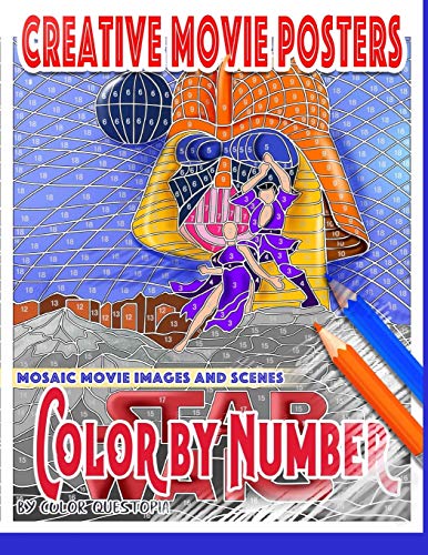 Télécharger Creative Movie Posters Color by Number Mosaic Movie Images and Scenes: Adult Coloring Book- Movies t Francais PDF