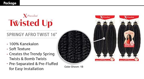 Miniatura 4 de Ofertas de paquetes múltiples! Outre trenzado sintético X Pression Twisted Up Spring Aro Twist 16