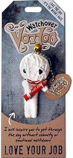 Watchover Voodoo - String Voodoo Doll Keychain – Novelty Voodoo Doll for Bag, Luggage or Car Mirror - Love Your Job Voodoo Keychain, 5 inches