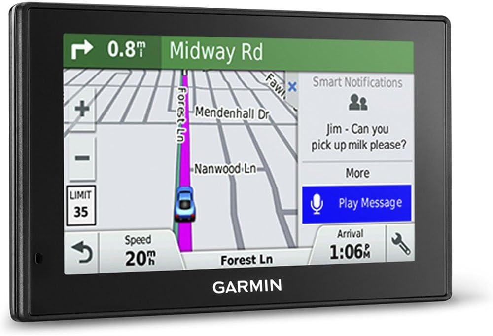 Garmin DriveSmart 50 NA LMT GPS Navigator System with Lifetime Maps and Traffic, Smart Notifications, Voice Activation, and Driver Alerts
