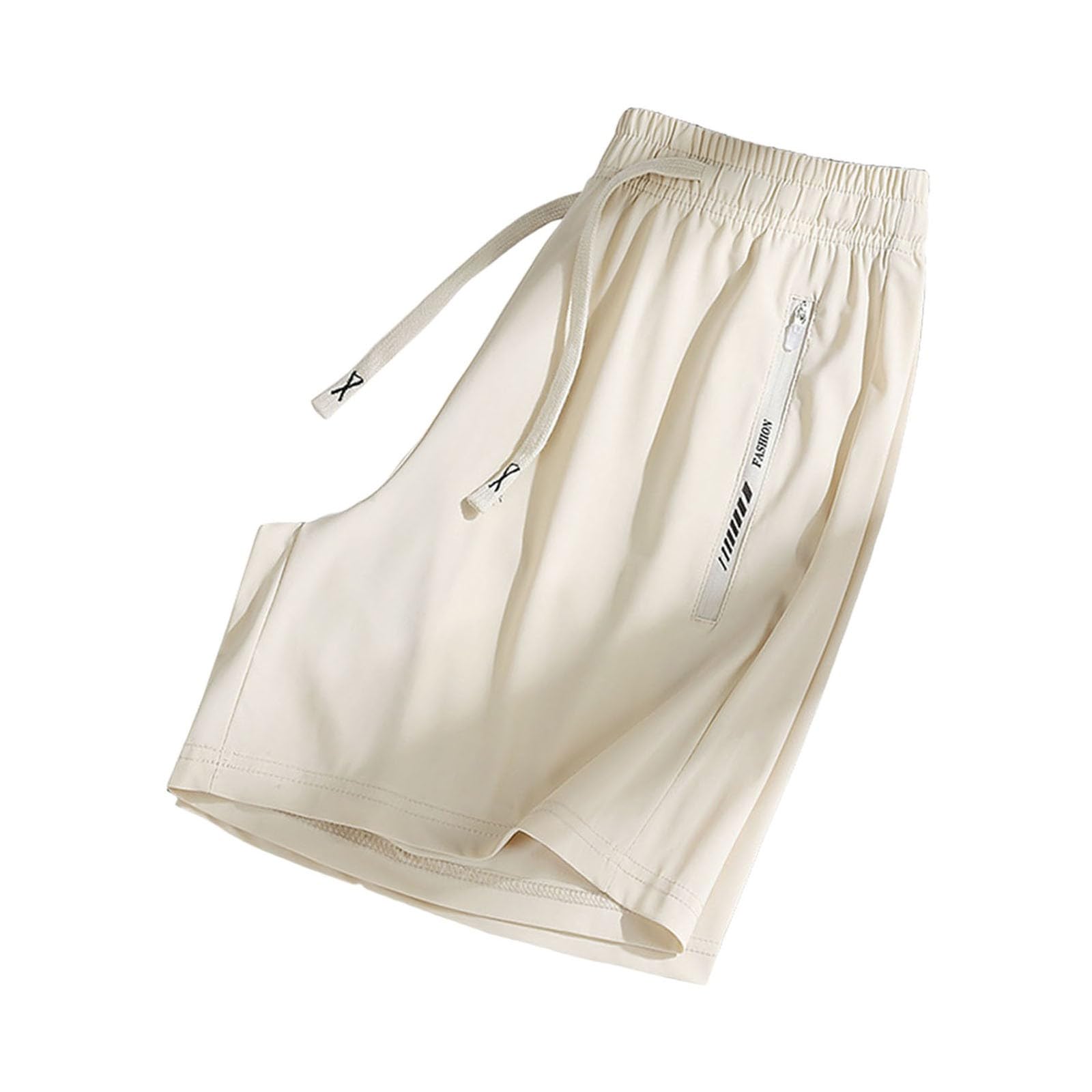 Iced Active Shorts for Senior Women, Onavee Icedactive Shorts, Ice Silk Quick Drying Breathable Stretch Maidenfit Icyshorts Best Shorts for Women Over 50,Beige,X-Large