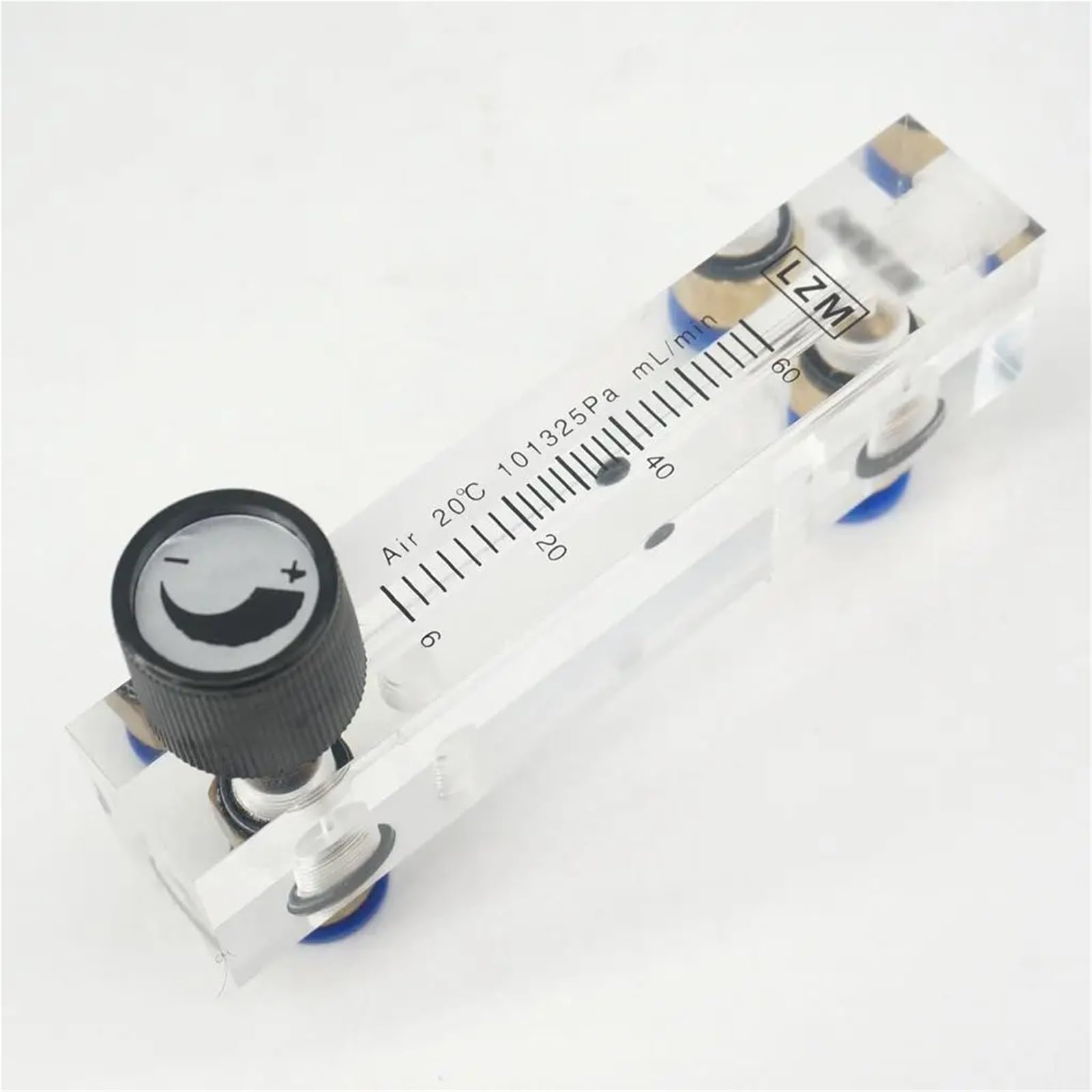 1 unidad LZM-6T de 6-60 ml/min, panel acrílico, rotámetro for aire y nitrógeno, con válvula de control, ajuste a presión, tubo de 8 mm de diámetro exterior.