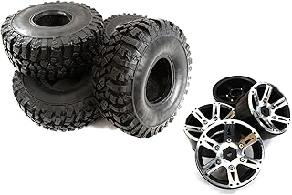 Integy RC Model C30712 Billet Alloy 6 Spoke 1.9 Wheel & Tire (4) for Scale Crawler (O.D.=122mm)