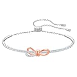 Swarovski Lifelong Bow Necklace and Bracelet Jewelry Collection, Clear Crystals, Rhodium Finish