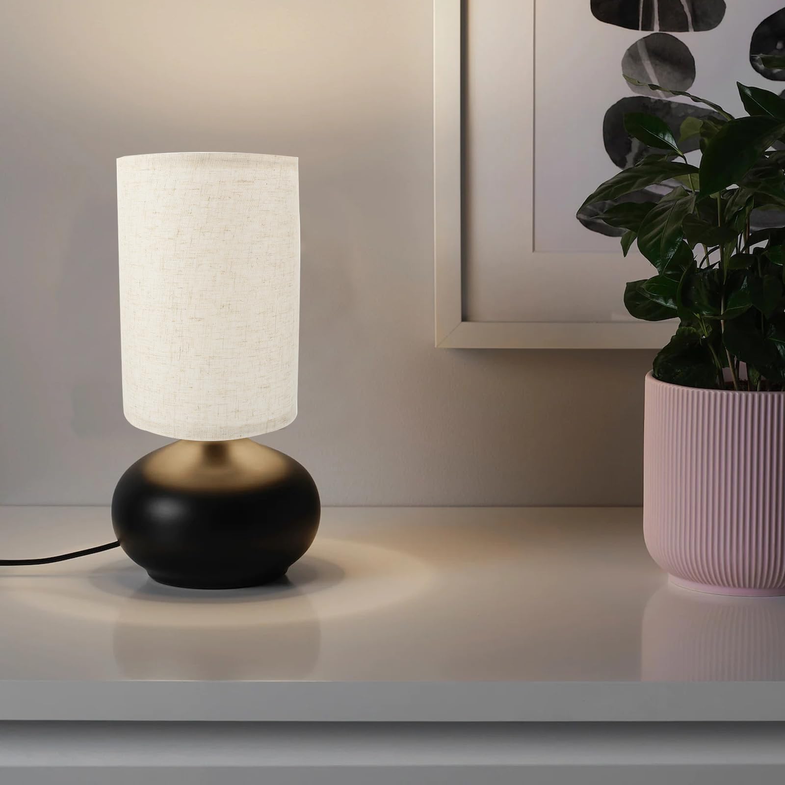 OUNONA Half Circle Fine Linen Lampshade 9.84X6.61X5.04In Removable Fabric Cover for Table and Floor Lamps Bedroom Living Room Indoor Lighting - Image 3