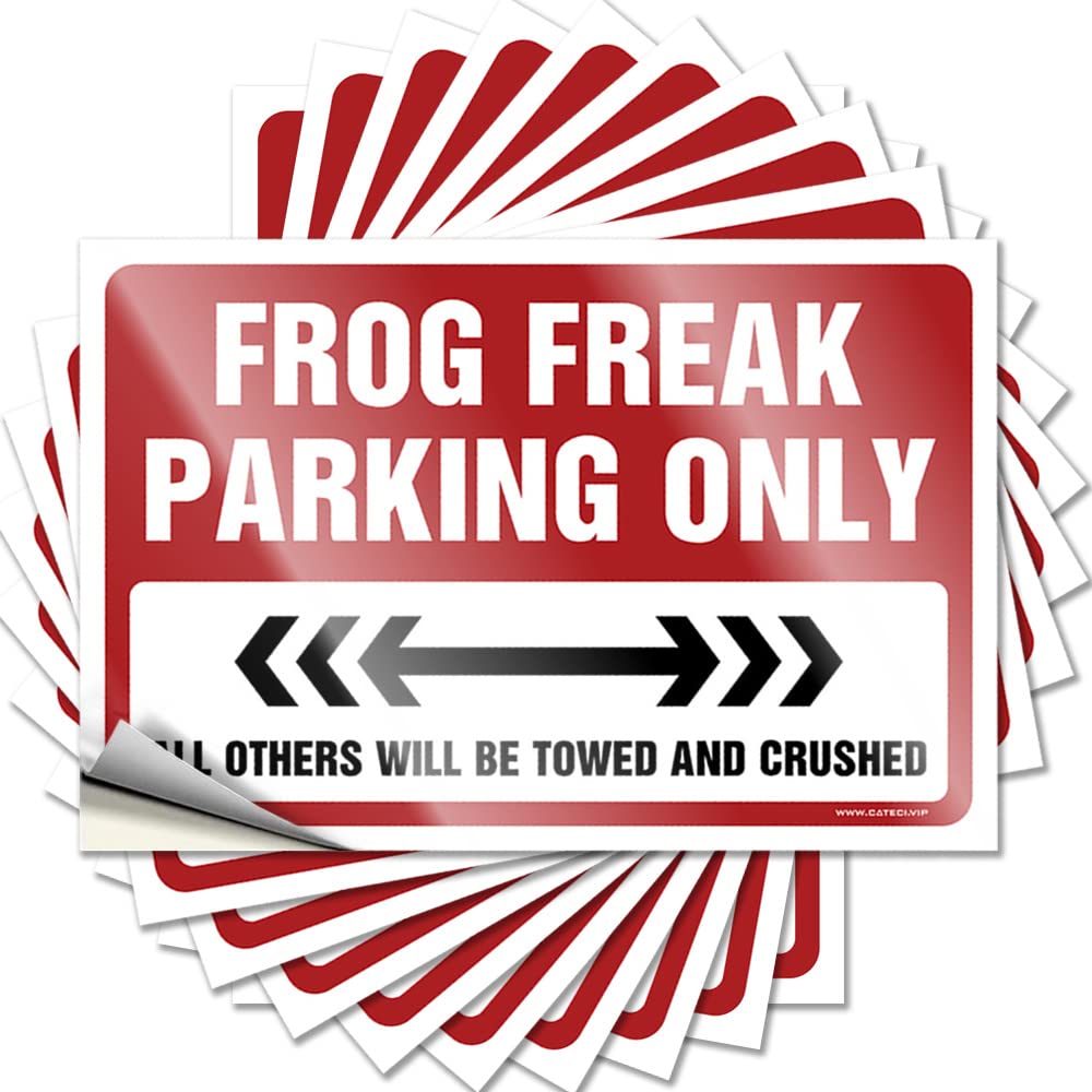 Frog Freak Parking Only Mimosa Absorbing DIY | Retro Quote Hard Removable Vinyl Sticker Decal(12X18CM)