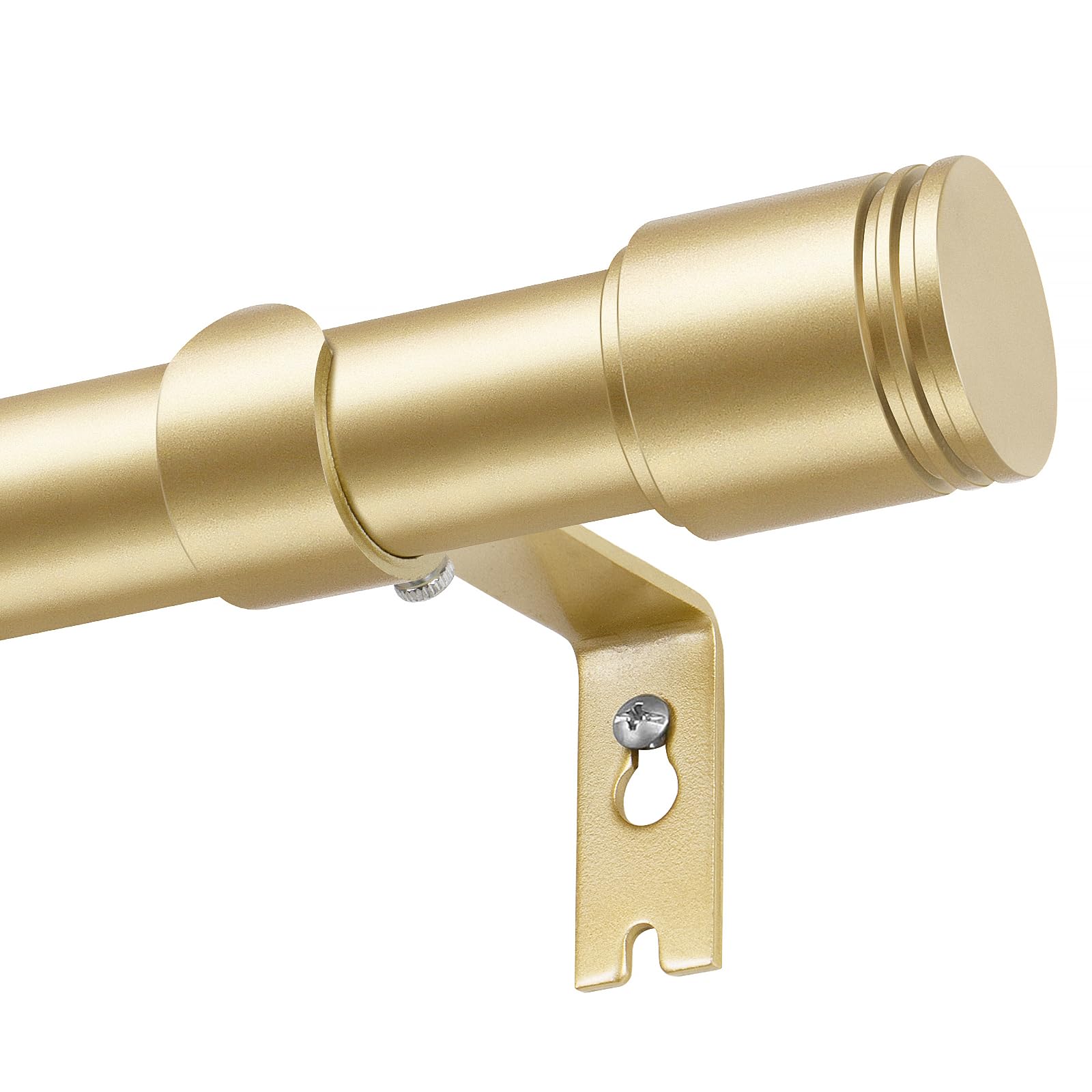 USFOOK Curtain Poles for Eyelet Curtains, Gold Curtain Pole 80 to 148 cm โ image 1