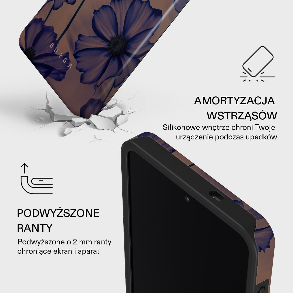 BURGA Etui na Galaxy S26 – Dwuwarstwowa Hybrydowa Obudowa z Amortyzującym TPU, Odporna na Zarysowania, Podniesiona Ramka dla Ochrony Ekranu, Kompatybilne z MagSafe do Codziennego Użytku