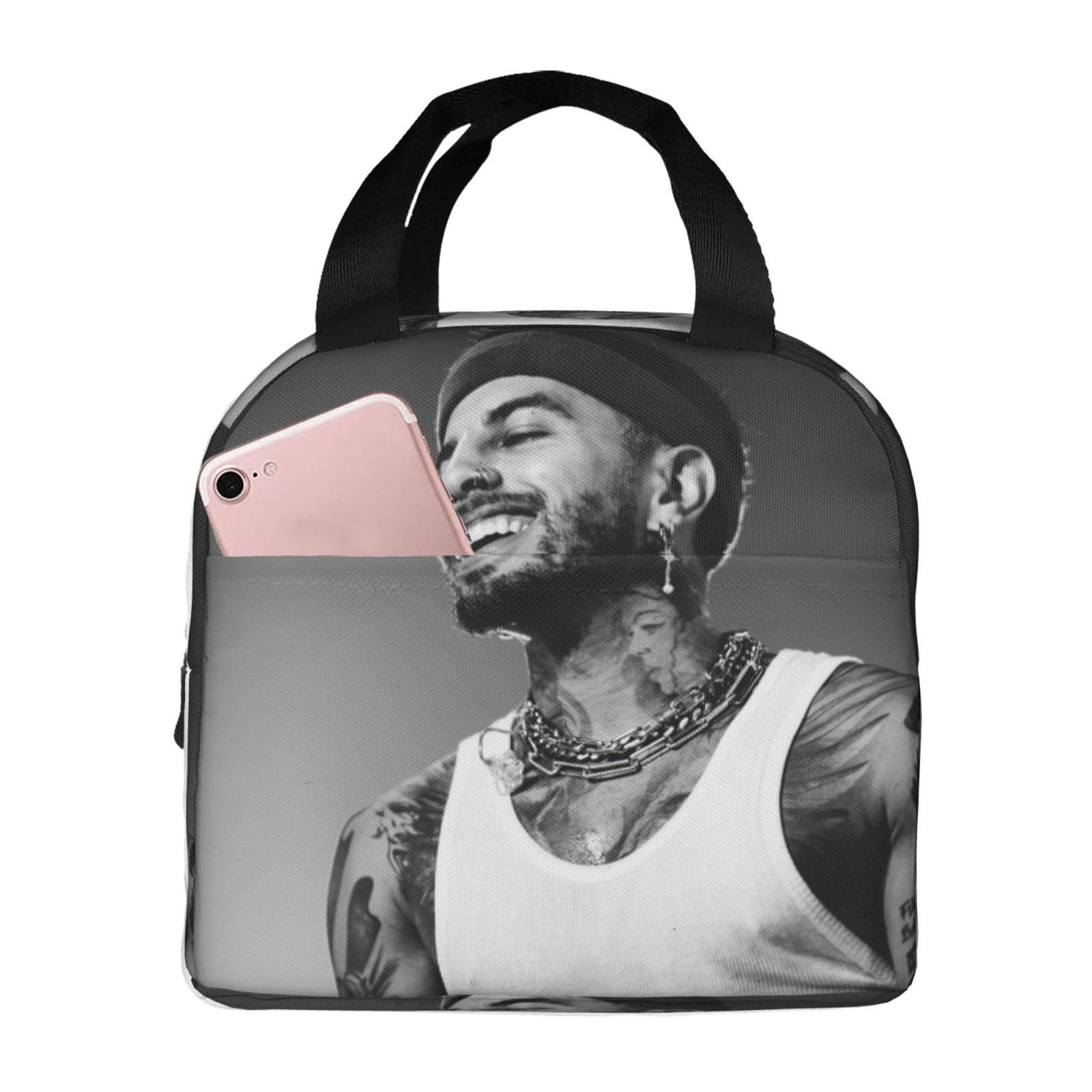 Lunch Bag Rauw Musics Alejandro Insulated Lunch Box Reusable Lunch Tote Bag Waterproof Lunchbox Handbag for Work Office Picnic Beach