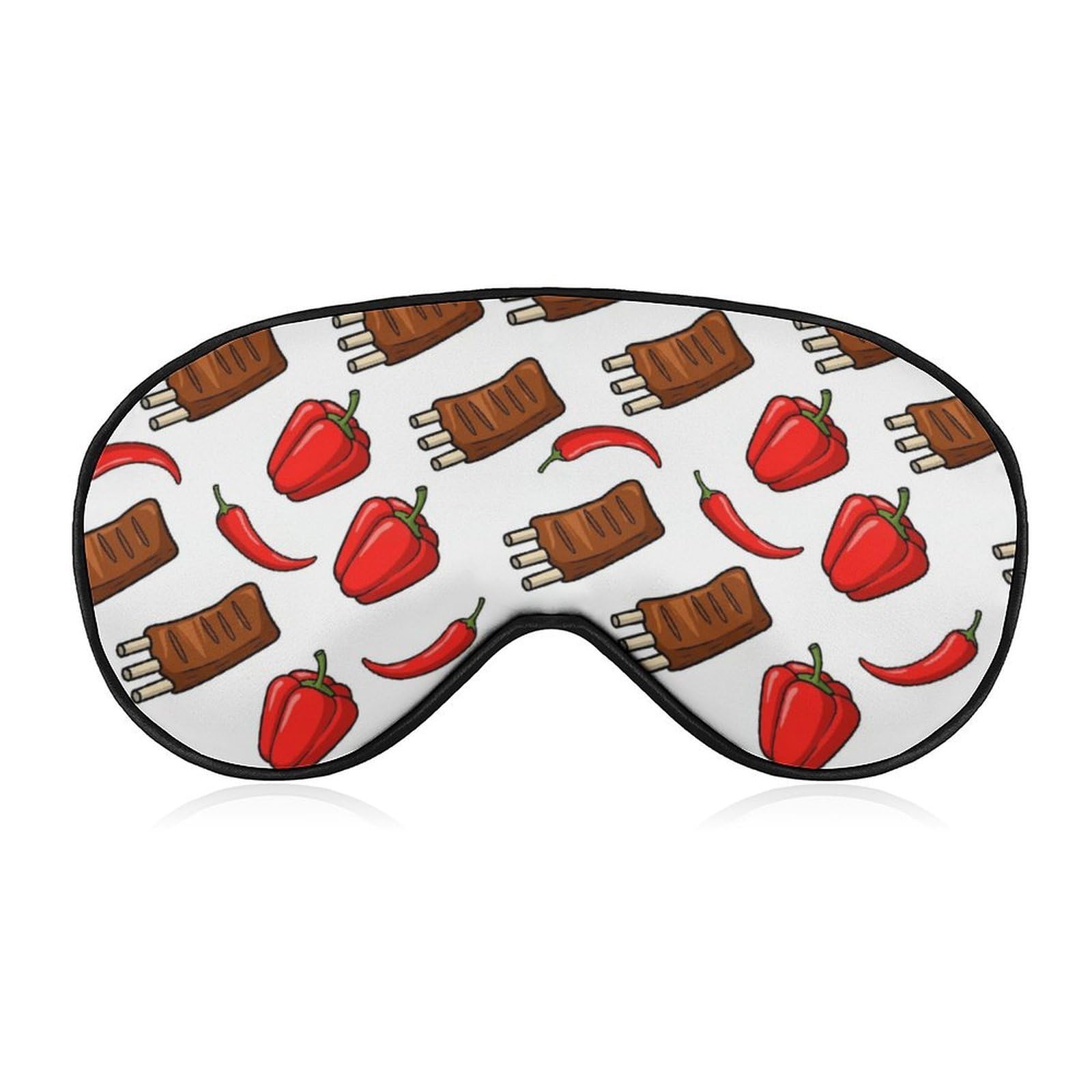 Sleep Mask Blackout Eye Mask for Sleeping Ribs Peppers Chilies Night Blindfold for Men Women