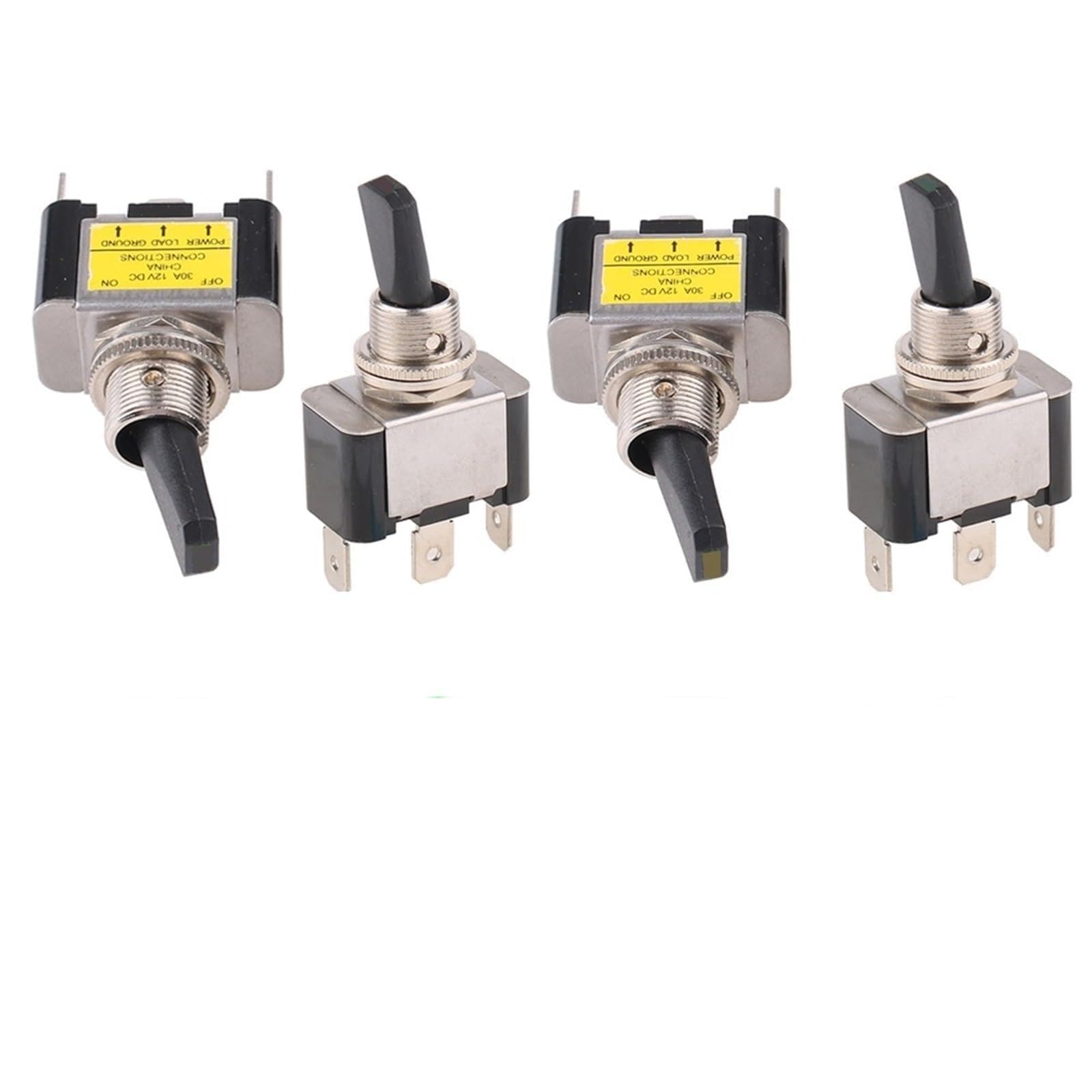 Lighted Rocker Toggle Switch 12V 30A SPST ON/Off 3-Pin Red Green Yellow Blue Rocker Switches 1Pcs(Green)